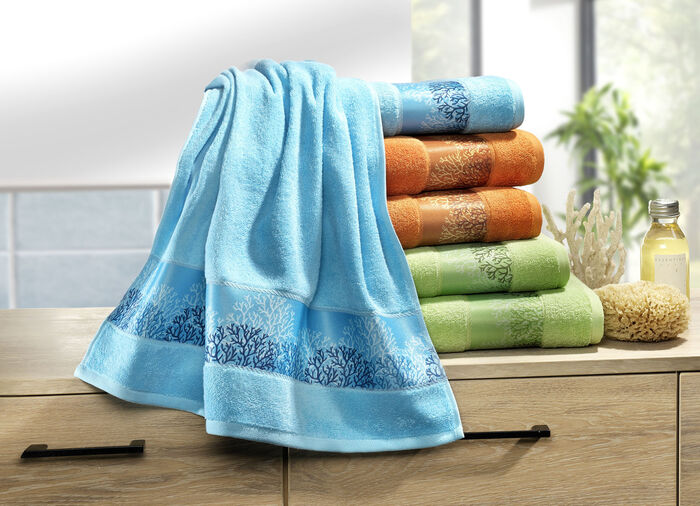 Weiche Frottier-Serie mit hochwertiger Jacquard-Bordüre 