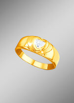 Herz-Damenring mit Diamant 