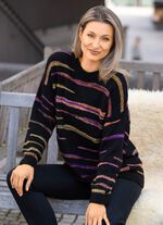Pullover mit Intarsienstreifen 