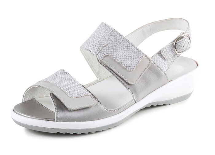 Waldl&auml;ufer Sandale aus Nappa- und Nubukleder 