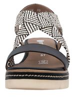 Remonte Sandalette mit Flechtdurchzügen SCHWARZ-CREME