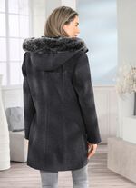 Longjacke mit abnehmbarer Kapuze 