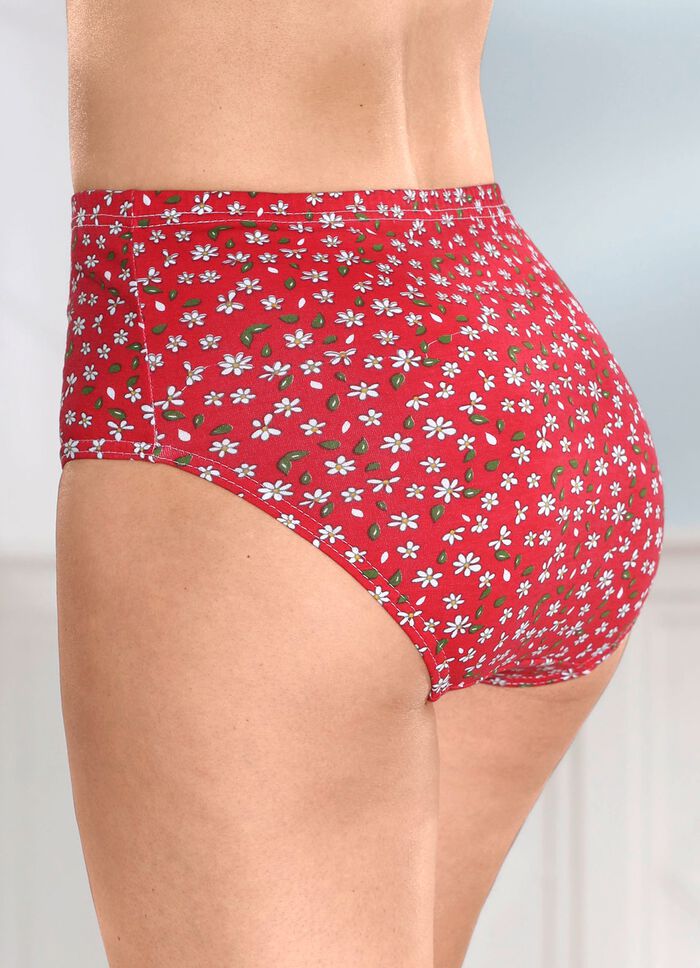 Viererpack Slips mit Blumenmotiv 