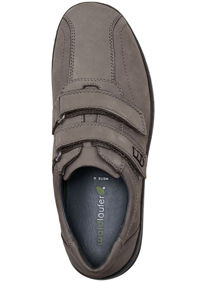 Waldläufer, bequeme Herren-Slipper, Weite H, mit herausnehmbarem Fußbett GRAFIT