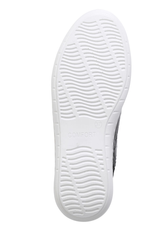 ELENA EDEN Sneaker aus Lackleder mit edlem Metallschmuck SCHWARZ