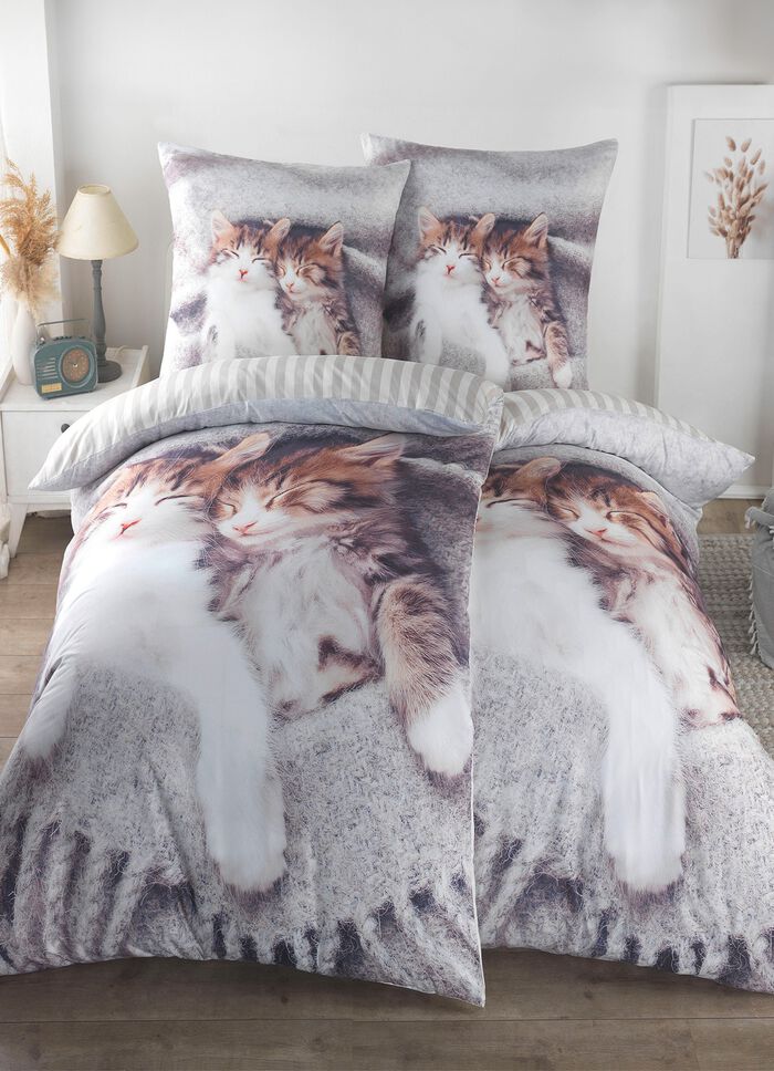 Microfaser-Bettw&auml;sche-Garnitur mit Rei&szlig;verschluss 