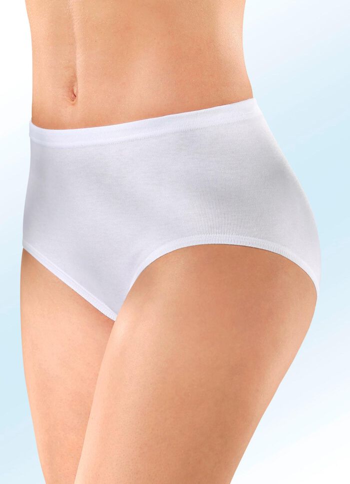 Mey Dreierpack Slips mit Gummizug WEISS