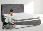 Stretchbezug f&uuml;r Boxspringbett in Mikrofaser-Qualit&auml;t GRAU