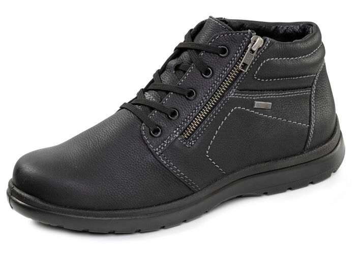 GINO GALANTE, gefütterte Herren-Boots, Winterschuhe, Weite H, mit Reißverschluss SCHWARZ