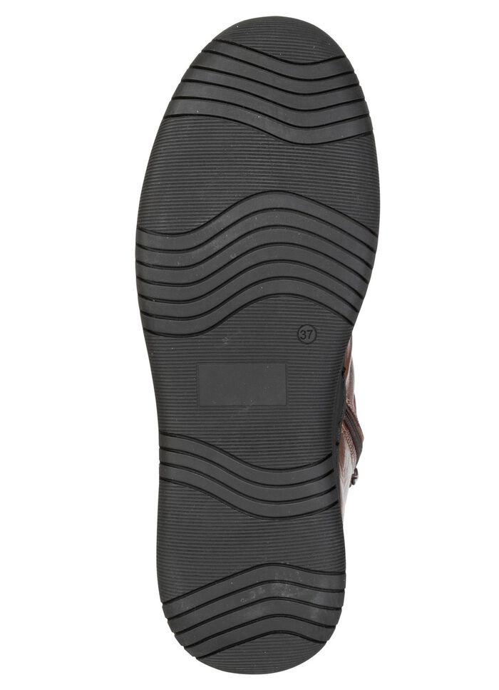 Gemini, modische Damen-Boots, Winterschuhe, Weite G, mite herausnehmbarem Fu&szlig;bett MOKKA