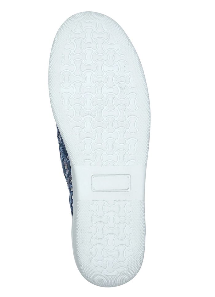 ELENA EDEN, sommerliche Damen-Slipper, Weite G, mit herausnehmbarem Fu&szlig;bett JEANS