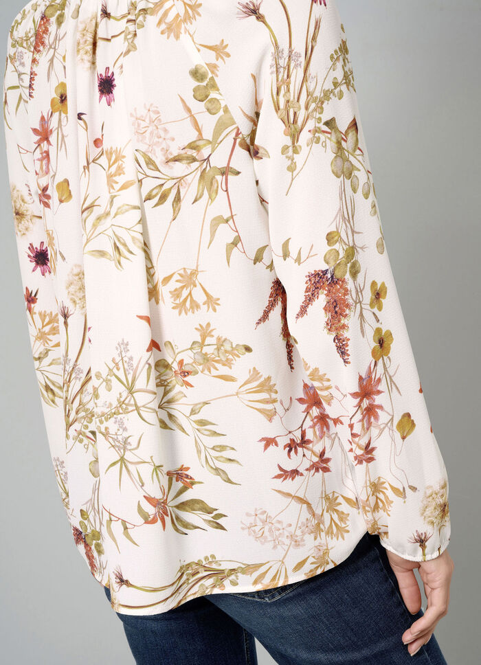 Schlupfbluse mit Floralprint 