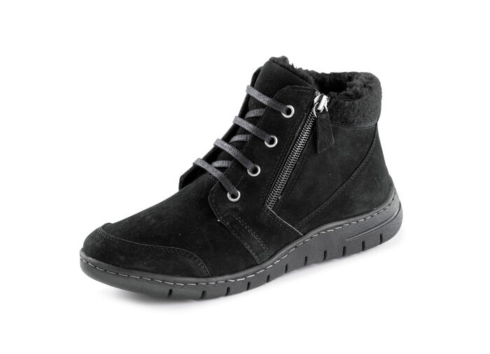ELENA EDEN, gefütterte Damen-Boots, Winterschuhe, Weite H, mit herausnehmbarem Fußbett SCHWARZ