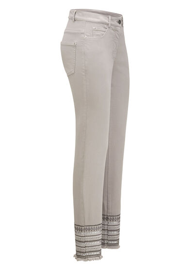 Hose mit aufwendiger Stickerei im Ethno-Stil 