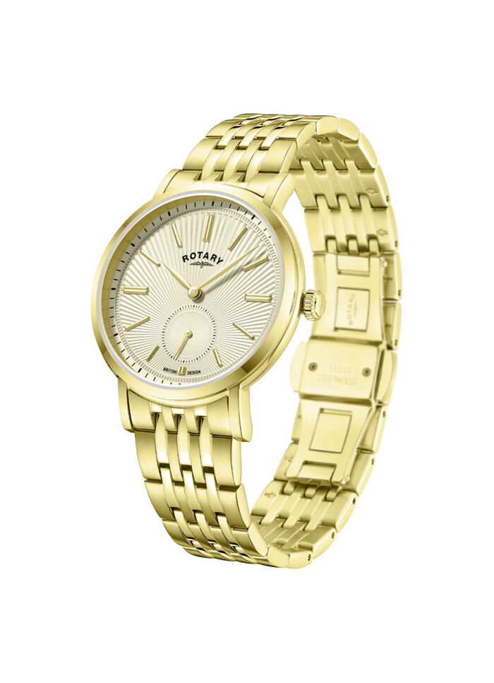 Rotary Quartz-Herrenuhr mit Edelstahlbandgehäuse 