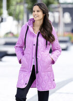 Longjacke mit ansprechendem Stepp ZARTPINK