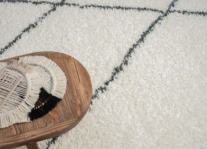 Traumhaft flauschige Shaggy-Brücken, -Galerien und -Teppiche CREME