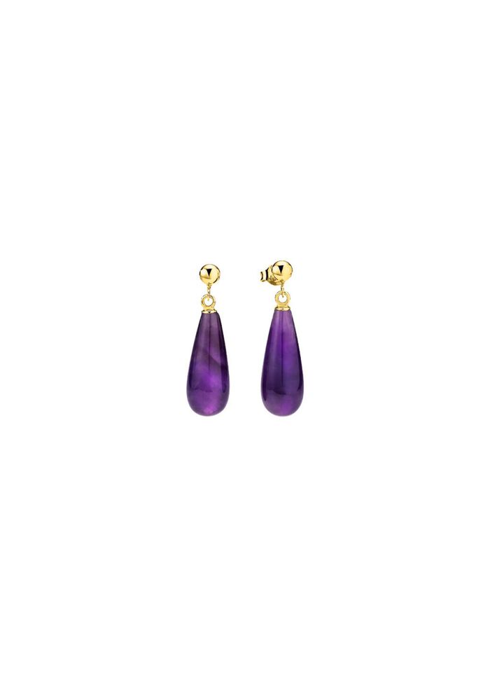 Ohrstecker aus Gold mit Amethyst 