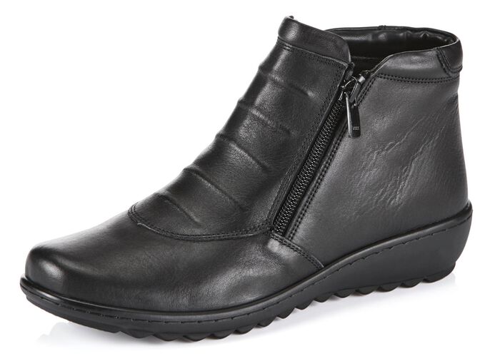 Gemini Stiefelette aus Rind-Nappaleder SCHWARZ