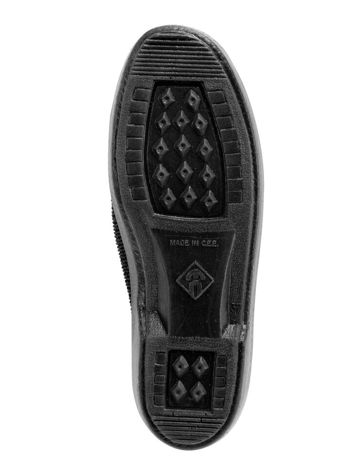 Slipper aus elastischem Strickmaterial mit Schn&uuml;rung 