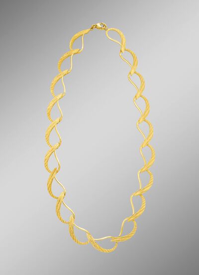 Vergoldete Halskette aus Silber  