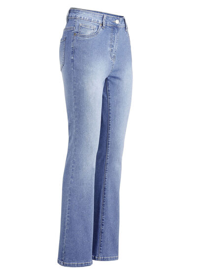 Jeans mit leicht ausgestellter Beinweite 