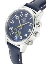 Master Time Funk-Damenuhr mit Lederarmband 