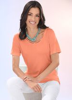 Shirt mit interessanter Verarbeitung in 2 Farben APRICOT