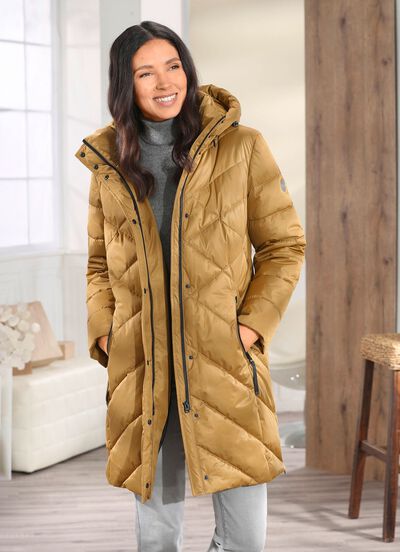 Funktions-Kurzmantel mit abnehmbarer Kapuze 