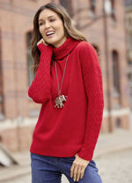 Pullover mit dekorativen Strukturakzenten 