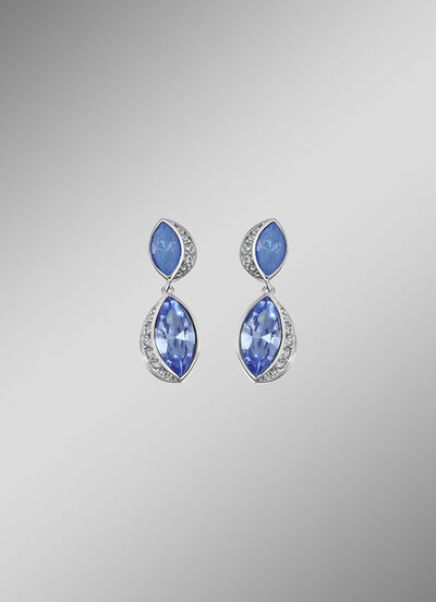 Blauer Glanz – Strahlende Ohrstecker mit Swarovski-Kristalle 