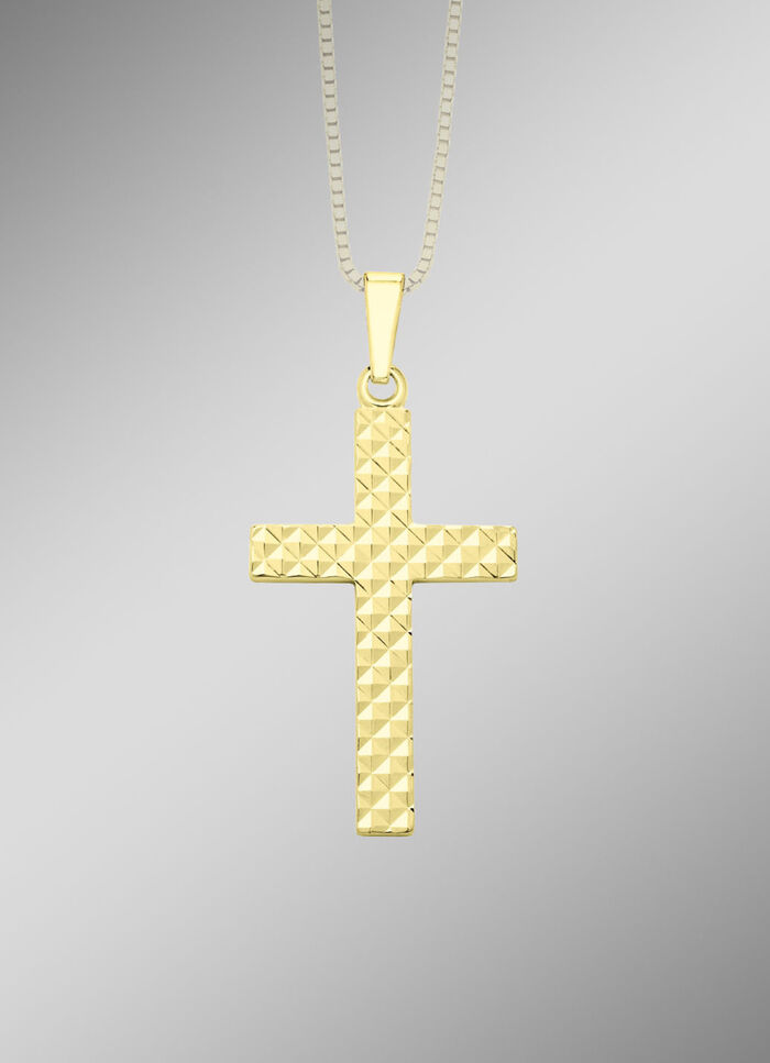 Kreuz-Anh&auml;nger mit Diamantmuster 