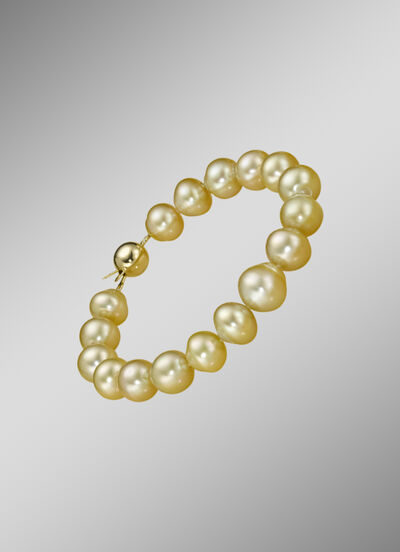 Armband mit goldenen Südsee-Perlen 