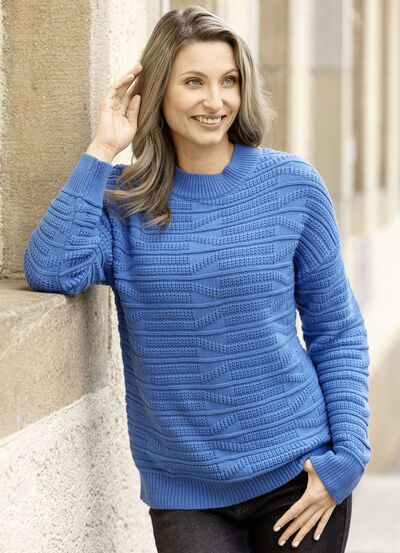 Pullover in Strukturmix 
