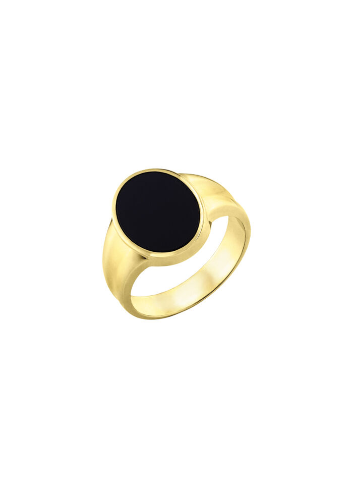 Maskuliner Herrenring mit Onyx 