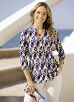 Shirtbluse mit V-Ausschnitt 