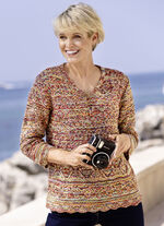 Pullover aus Melangegarn ROT-GELB-MULTICOLOR
