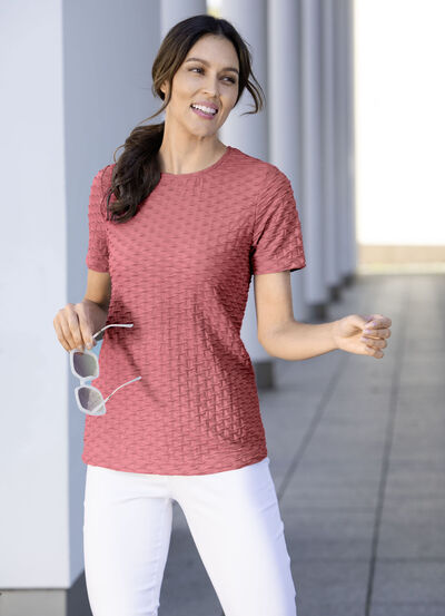 Shirt mit interesanter Struktur in 3 Farben 
