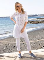 Tunika mit Lochstickerei 