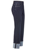 Magic-Jeans mit krempelbaren Aufschlägen  DUNKELBLAU