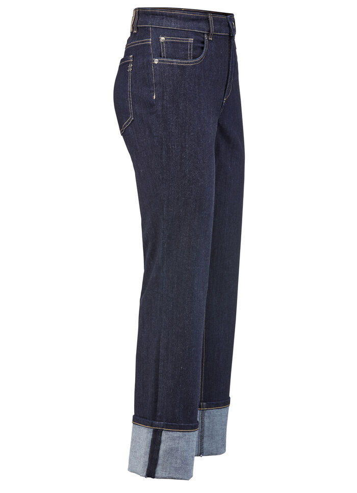Magic-Jeans mit krempelbaren Aufschlägen  DUNKELBLAU