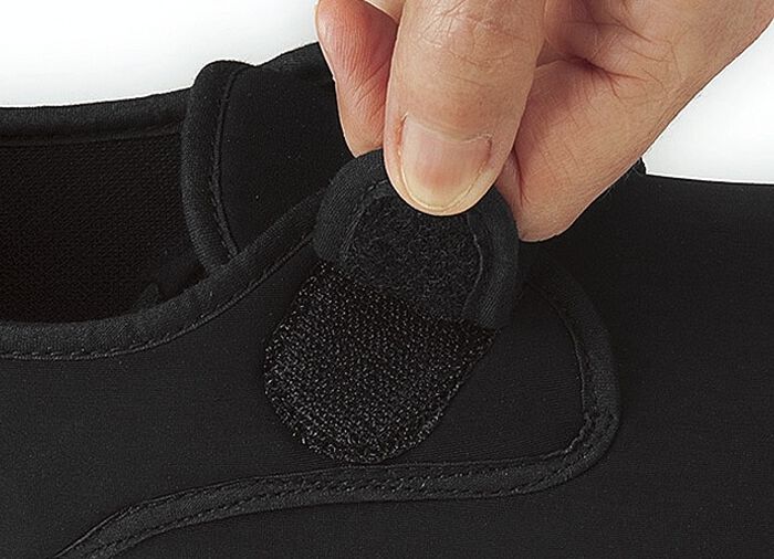 Klettslipper aus Stretchmaterial SCHWARZ