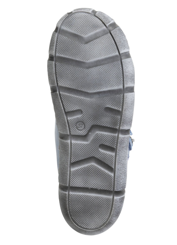 Andrea Conti Schnür-Bootie mit Schaftrand aus kariertem Textil JEANS