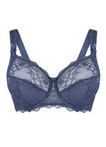 LingaDore Bügel-BH mit elastischer Spitze INDIGOBLAU