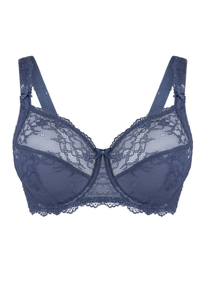 LingaDore Bügel-BH mit elastischer Spitze INDIGOBLAU