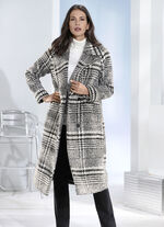 Mantel mit trendstarkem Glencheck-Dessin 