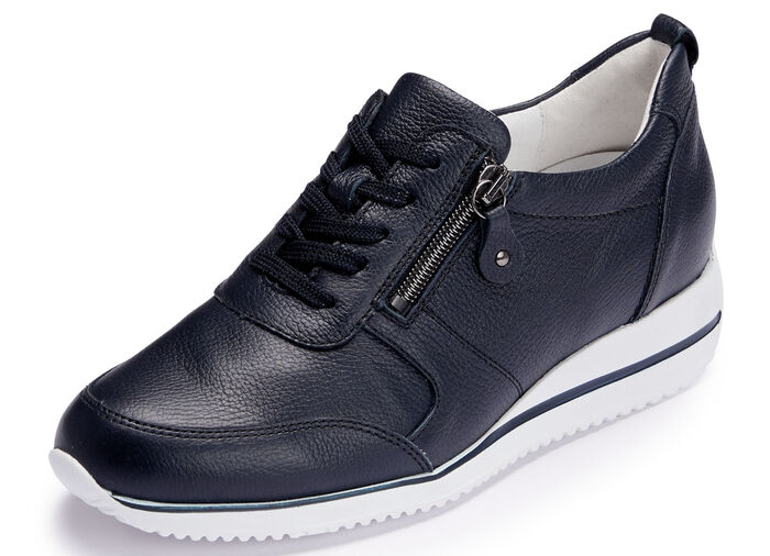 Waldläufer, bequeme Damen-Sneaker, Weite H, mit herausnehmbarem Fußbett NACHTBLAU