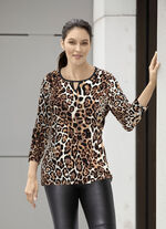Shirt mit aktuellem Tierfell-Dessin BEIGE-SCHWARZ-ECRU