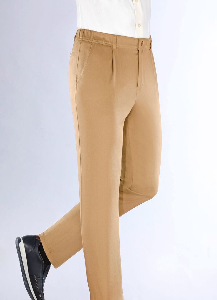 Hose von "Klaus Modelle" mit Gummibund in 3 Farben CAMEL