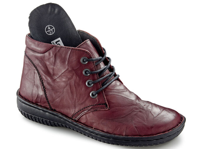 ELENA EDEN, schicke Damen-Boots, Weite G, mit herausnehmbarem Fußbett BURGUND